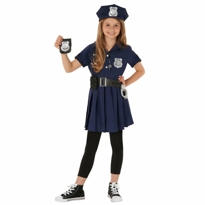 Kids Police Dress Costume Dark Blue 3 Kids Police Dress Costume Dark Blue