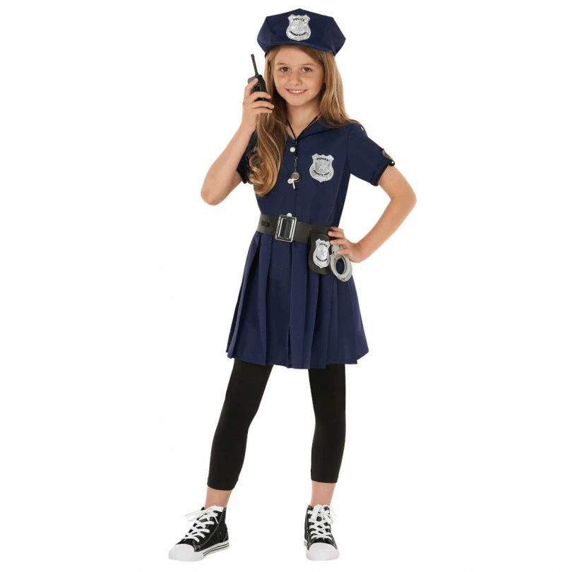 Kids Police Dress Costume Dark Blue 4 Kids Police Dress Costume Dark Blue - Image 2