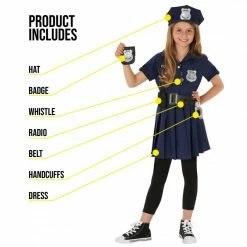 Kids Police Dress Costume Dark Blue 10 Kids Police Dress Costume Dark Blue -Morphsuits Sales Shop mcknp kids police navy3