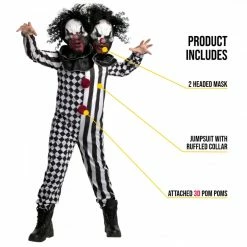 Kids Two Headed Clown Costume -Morphsuits Sales Shop mcktcl two headed clown kids feature 1