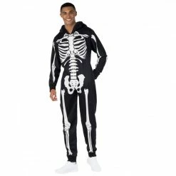 Mens Skeleton Onesie Costume (No Face) -Morphsuits Sales Shop mcmsos skeleton onesie men no face 2