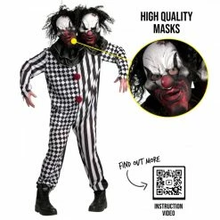 Mens Two Headed Clown Costume -Morphsuits Sales Shop mcmtcl two headed clown adult feature 02