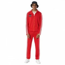 Mens Old School Rapper Red Tracksuit Costume 14 Mens Old School Rapper Red Tracksuit Costume -Morphsuits Sales Shop mcmtrr rapper red 05