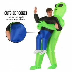 Pick Me Up Alien Inflatable Costume -Morphsuits Sales Shop mcpial alien pick me up adult feature 02
