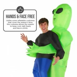 Pick Me Up Alien Inflatable Costume -Morphsuits Sales Shop mcpial alien pick me up adult feature 03