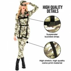 Womens Sexy Army Camo Bodysuit Costume -Morphsuits Sales Shop mcwbca army bodysuit women feature2