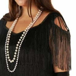 Womens 1920s Black Flapper Dress 11 Womens 1920s Black Flapper Dress -Morphsuits Sales Shop mcwbf flapper plus closeup