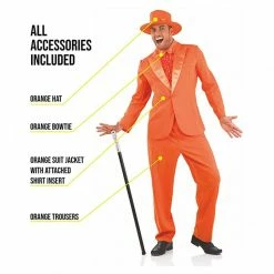 Mens Dumb Orange Suit Costume -Morphsuits Sales Shop mens dumb orange suit