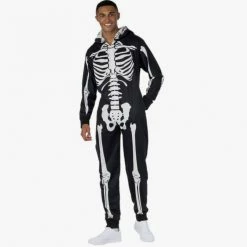 Mens Skeleton Onesie -Morphsuits Sales Shop mens hooded skeleton jumpsuit