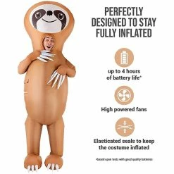 Giant Sloth Inflatable Costume -Morphsuits Sales Shop mens inflatable giant sloth costume 3