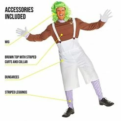 Mens Chocolate Worker Costume -Morphsuits Sales Shop mens oompa loompa costume