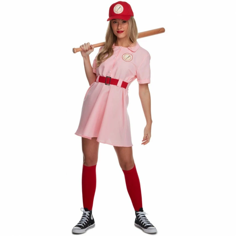 Womens Pink Baseball Player Costume 4 Womens Pink Baseball Player Costume - Image 2