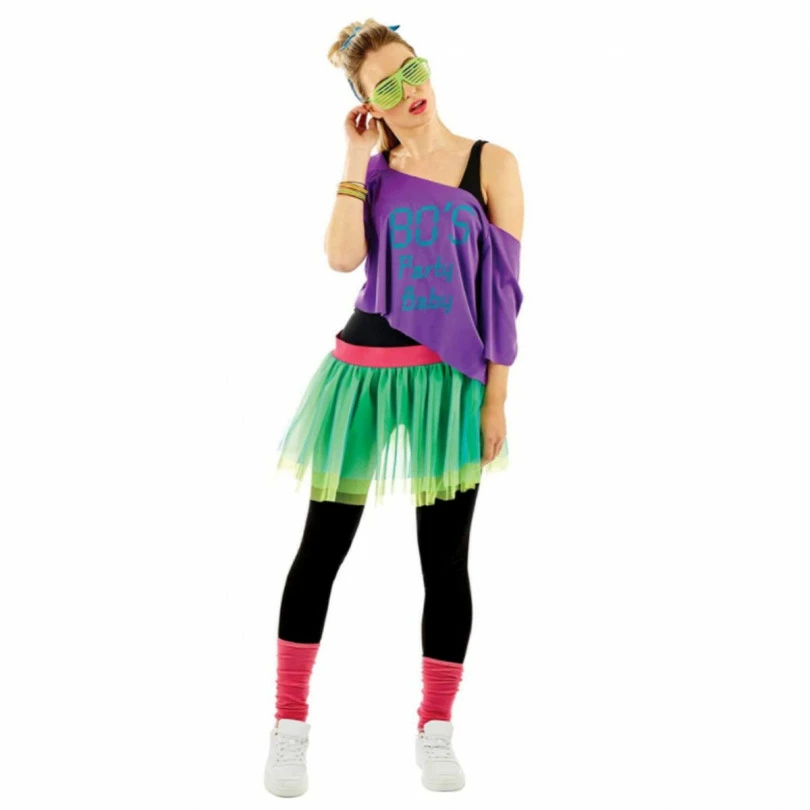 Womens 80s Tutu Kit Costume 3 Womens 80s Tutu Kit Costume