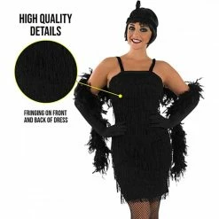 Womens Black Flapper Girl 20s Costume -Morphsuits Sales Shop womens black flapper girl 20s costume 4