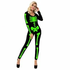 Glow Skeleton Bodysuit Womens